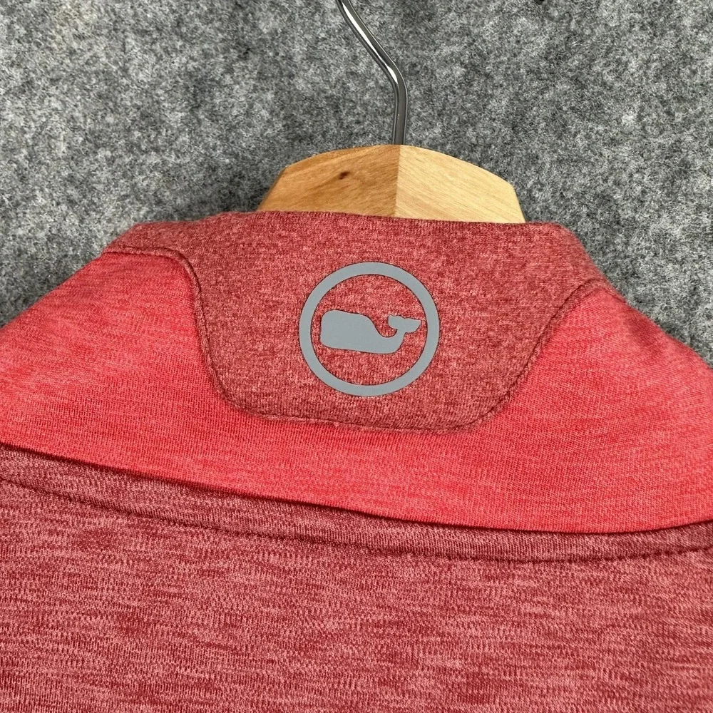 Vineyard Vines On-The-Go Shep Shirt Mens Large Red 1/4 Zip Nantucket Pullover